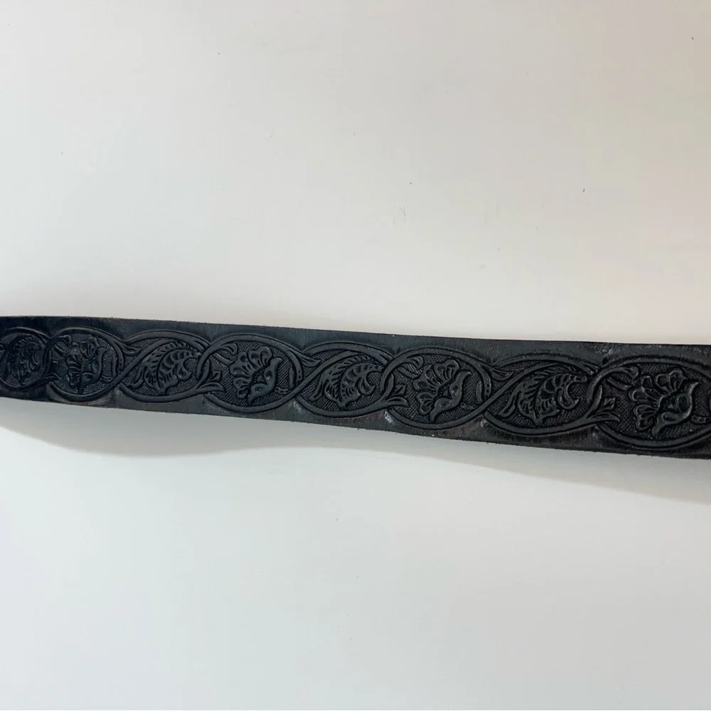 Vintage Al Stohlman Signed Leather Belt with Eagle Buckle